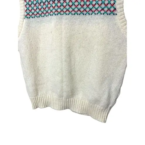 Vintage Lands' End 100% Wool Sweater Vest Size Large Green