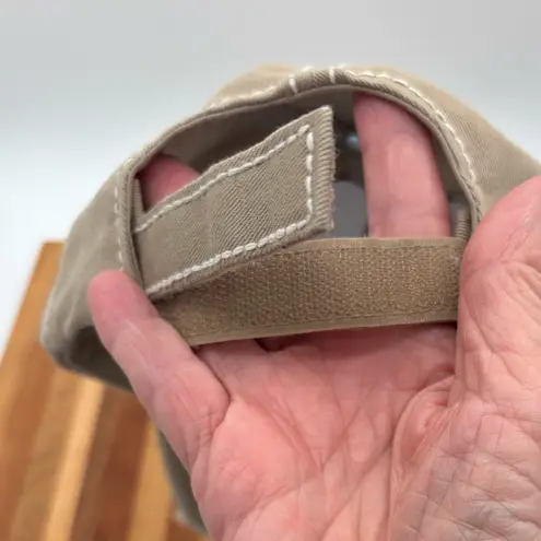 FOOTBALL MOM ADJ. BALL CAP COTTON KHAKI FREYED EDGES NEW Tan