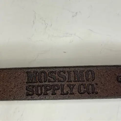 Mossimo Supply Co. Women’s Dark Brown Leather Belt Ornate Silver Buckle Size S