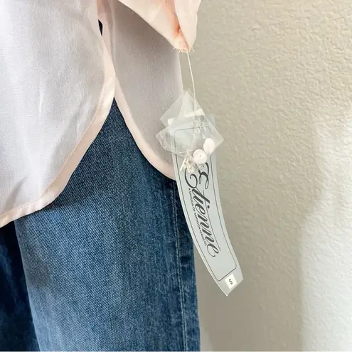 Vintage Etienne NWT Pink Floral Embellished Top S