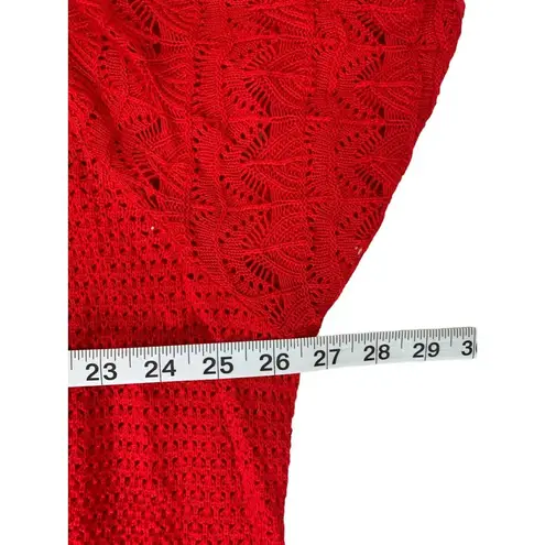 Westport Women Red3X Knitted Short Cardigan