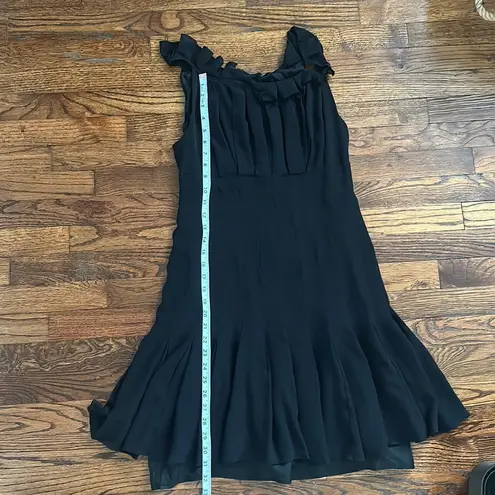 Moschino Silk Ruffle Black Dress 38/US 4
