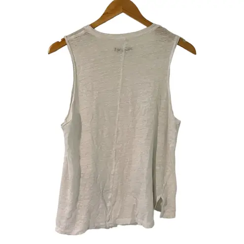 Rag and Bone  Jeans White Linen Michal Muscle Tank