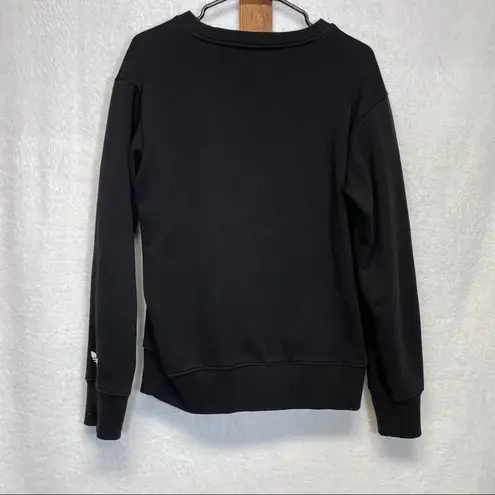 Adidas Vintage  Black Multicolor Graphic Logo Long Sleeve Pullover Sweater Size L