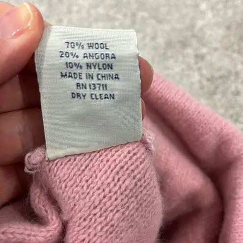 New Lord and Taylor Angora Wool Pink and Brown Stripe Knit Winter Cap Beanie