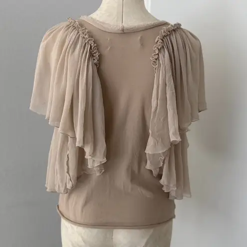 Marni Cream Ruffle Sleeve Blouse