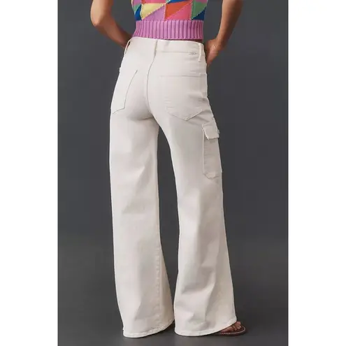 MOTHER The Undercover Sneak Cargo Pants in Cream Puffs Size US 28 White