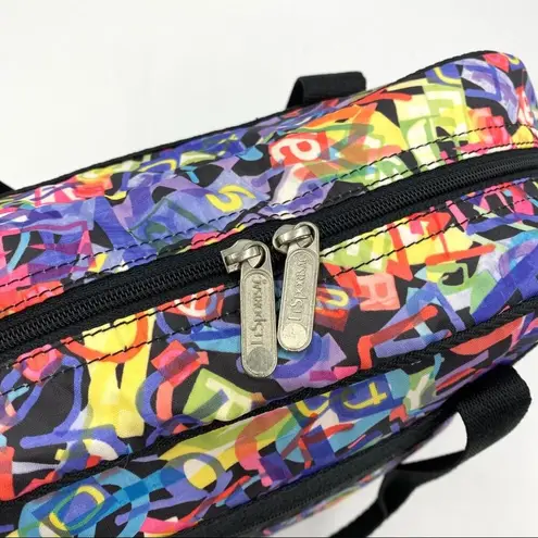 LeSportsac  Medium Travel Bag Vintage Multi Logo Print Duffle Weekender