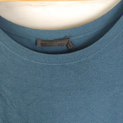 Donna Karan New York Italian Yarn Knit Teal Dress