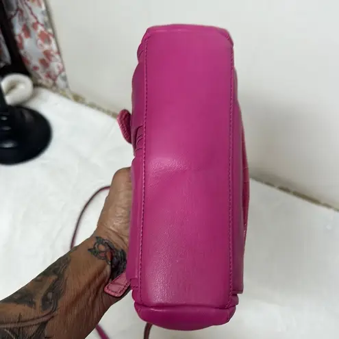 Brighton Beautiful Pink leather crossbody bag with bag charms