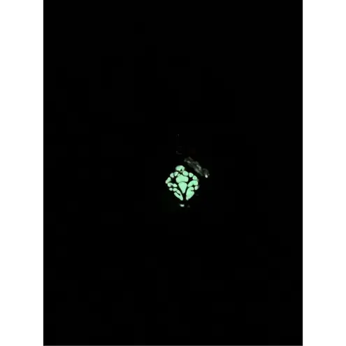 Silver Tone Tree Cage Box Glow in the Dark Necklace