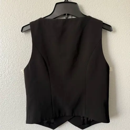 Majorelle Elegant Black Vest with Silver Accents