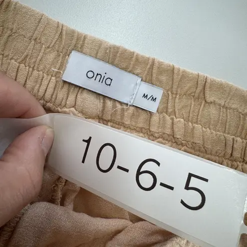 ONIA Pants Womens Medium Sunset Stand Wide Leg Flowy Sheer High Slit Coastal