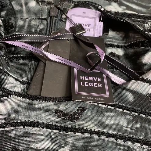 Herve Leger Grey Tie-Dye Bandage Dress Sz …