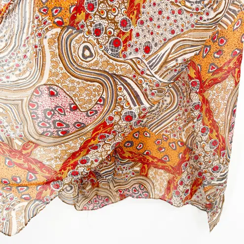 Jessica McClintock Womens Boho Artsy Open Front Kimono Cardigan Beach Cover Up