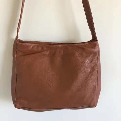 Vintage Leather Animal Print Studded Crossbody Purse Brown