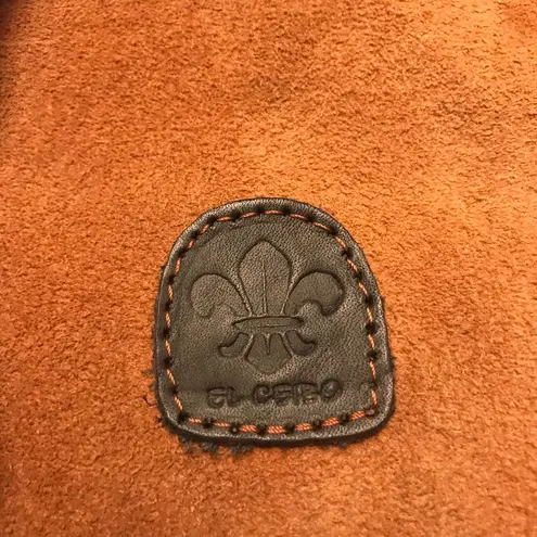 EL CEIBO HANDCRAFTED TAN SUEDE AND BLACK LEATHER CROSSBODY MESSENGER BAG Brown