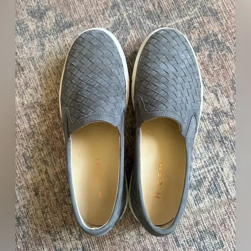 M.Gemi The Cerchio Leather Slip On Woven Sneaker Gray Size 7