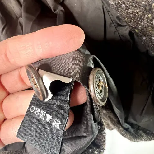 Calvin Klein Jeans Fitted Brown Tweed Wool Blend Jacket Size Small