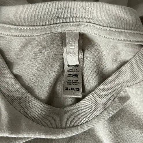 SKIMS Relaxed Long Sleeve T-Shirt in Taupe Cotton Blend Size XL