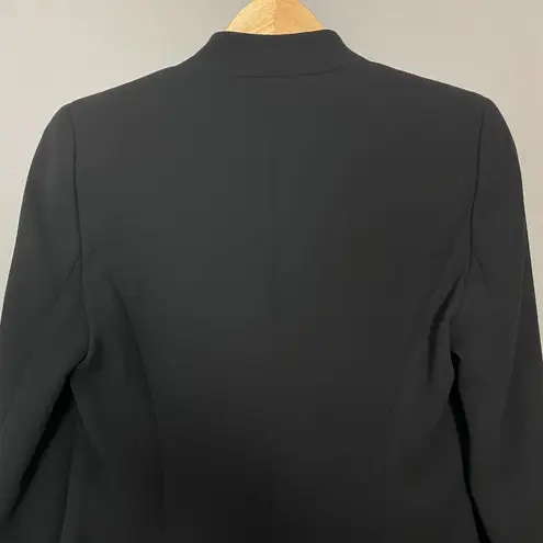 Escada Wool Blazer Jacket German Design Size 34 Grommet Detail MISSING BUTTON Black