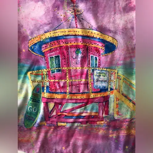 LEOMA LOVEGROVE Womens Graphic Art Studded T