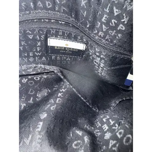 Kate Spade NY Clarise Shoulder Bag Rich Navy Striped Multi white