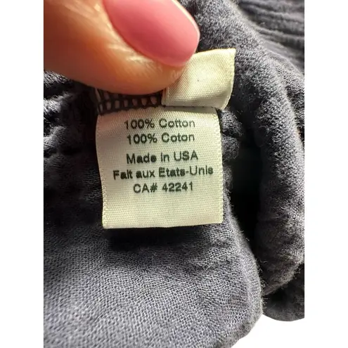 Stark X Charcoal Grey 100% Cotton Blouse Size XS Dolman Sleeve Bubble Top #D13