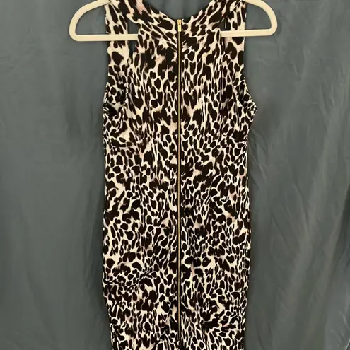 Calvin Klein : Cheetah print full back zip dress-tank top style- Midi length- 8