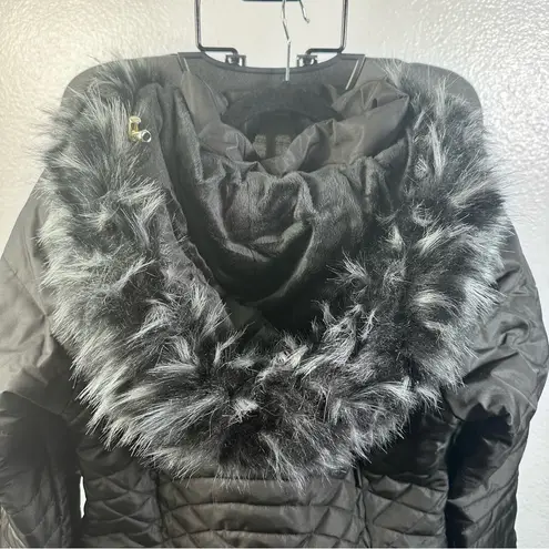 Women Longer Length Plush Lined Quilted Winter Puffer Coat Zip