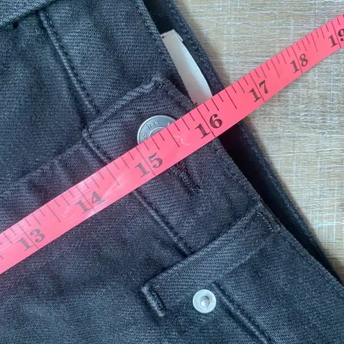 Wilfred Free WIFRED FREE Aritzia Tanit Black Denim Mini Jean Skirt Size 4 Raw Hem Grunge 90s