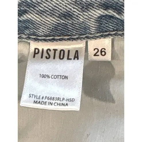 Pistola Charlie High Rise Straight Jeans in Hysteria Distressed 26 Womens denim