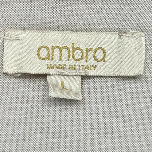 Ambra Italy Floral Print Silk Blend Top Oversized Kaftan Blouse Size L White Size L