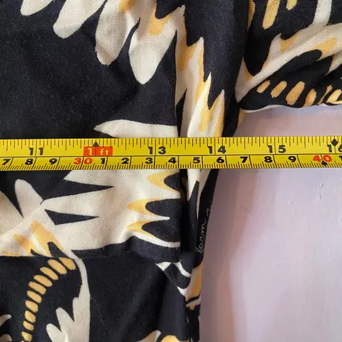 Farm Rio Anthropologie Black White Toucan Short Sleeve Jumpsuit One Piece XS