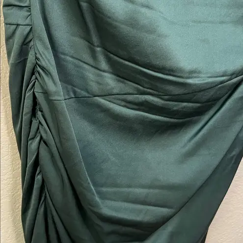 Ali Ro Anthropologie Silk Peacock Feather Dress Size 10