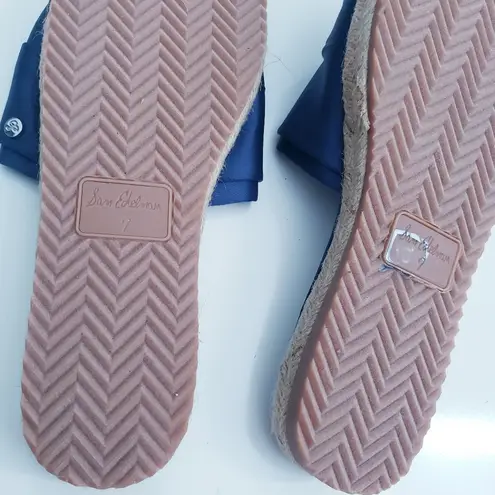 Sam Edelman  Lars Slub Navy Espadrille Flat Sandals