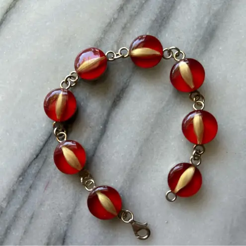 925 Silver encapsulated/ processed wheat bracelet