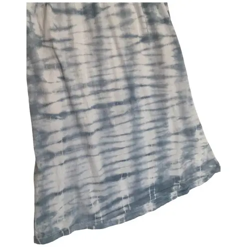 Billabong  Womens Medium Tie Dye Tank Top Scoop Neck Ruffle Strap A Line Blue
