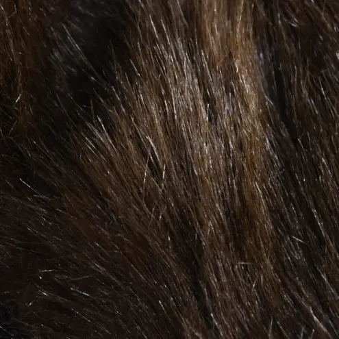 Vintage 1990s Brown Knit Cardigan with Faux Fur Collar – Plus Size 1X