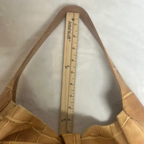 Dooney & Bourke  Brown Hobo Bag with Crocodile Texture thumbnail 10