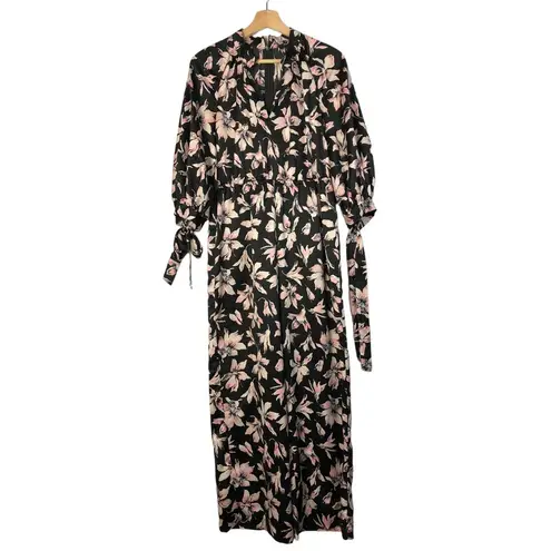 Madewell  Tie Sleeve Jumpsuit Winter Orchid Floral S