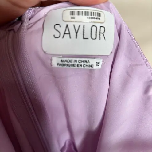 Saylor Gardenia Ruched Floral Jacquard Midi Dress