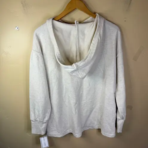 Anthropologie Daily Practice Twist Collar Hoodie Size XS Oversized Outdoor Yoga Tan