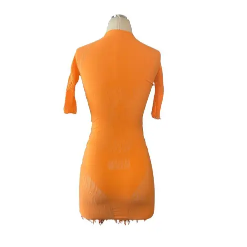 Poster Girl The Miranda Mini Dress in Tangerine One Size Fits All New Womens