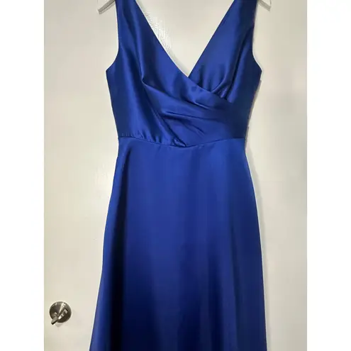 Sachin + Babi Rae Gown Eclipse Blue Fuchsia Belt Sz 4 NWT Glamorous A-Line Dress