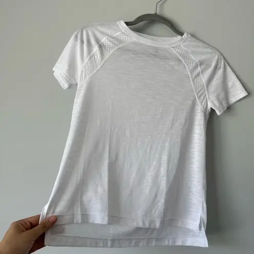 Sweaty Betty  anthropologie breeze running t-shirt white size XXS