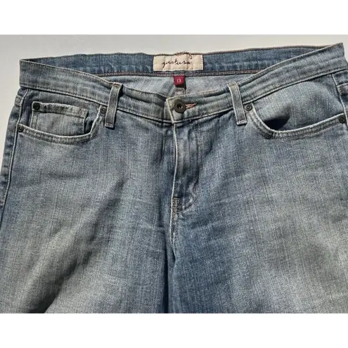 Just USA Blue Distressed Blue Ultra Mid Long Short Jean Shorts Women’s Sz 13