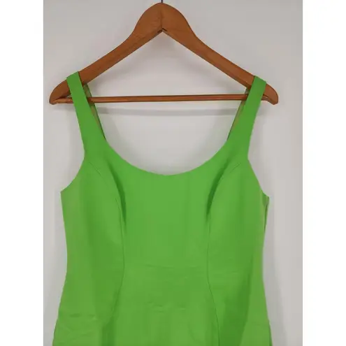ASOS Design Bright Green Sleeveless Fitted Dress Size 10 (UK 14 / EU 42)