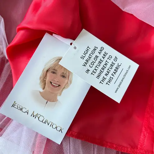 Gunne Sax NWT Jessica McClintock Red Sparkle Sleeveless Babydoll Mini Dress - 3