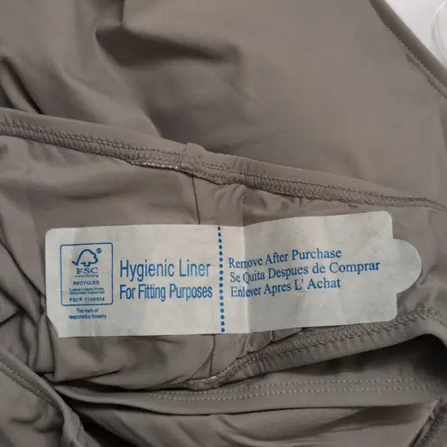 ANDIE The Nantucket One Piece One Shoulder Swim Bathing Suit Stone Size L New